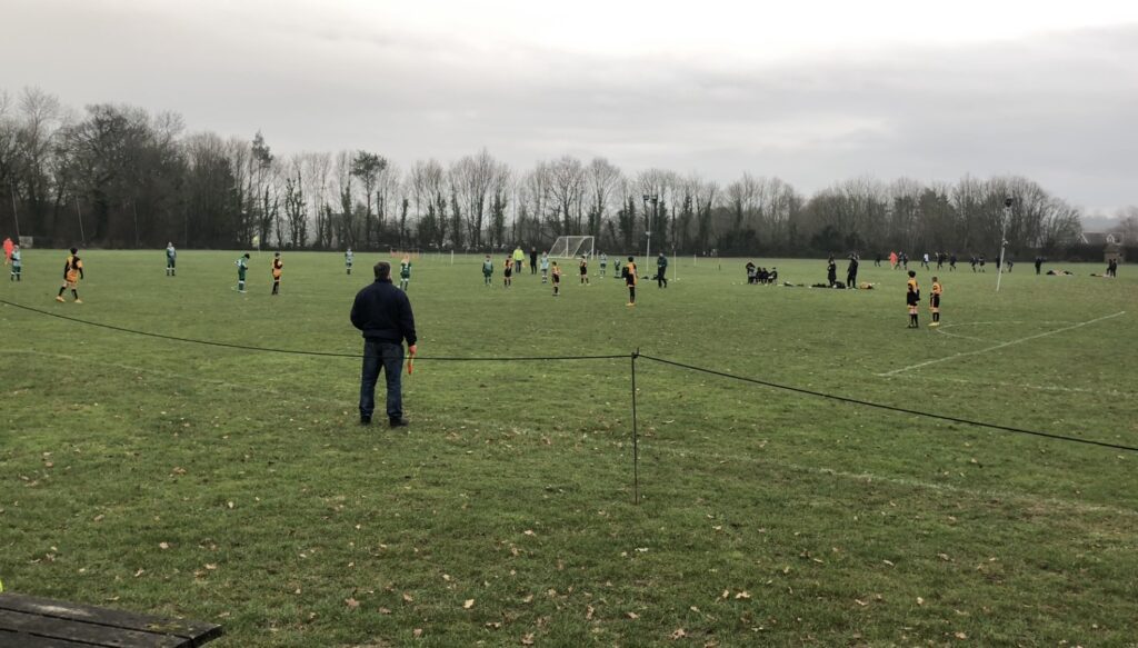 Michelmersh and Timsbury youth team playing at home