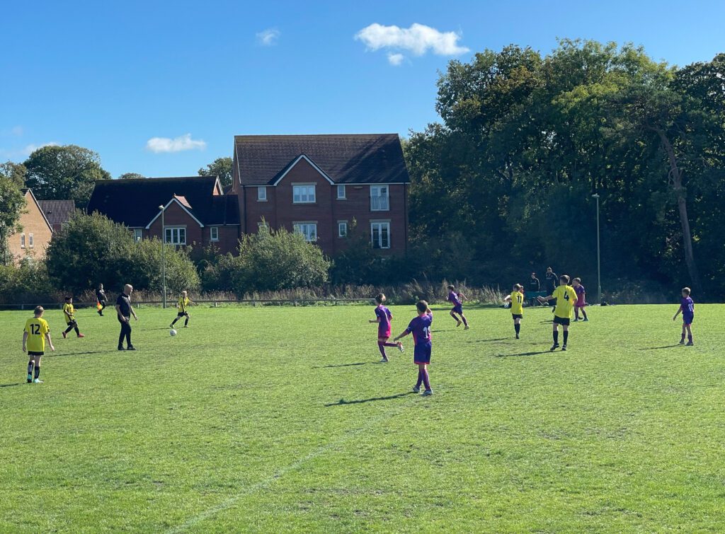 Mid game shot of Wasps and Jaguars