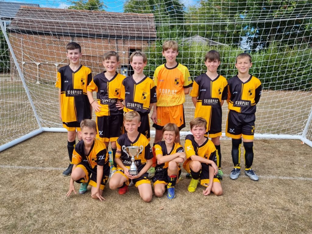Michelmersh and Timsbury Jaguars with the trophy